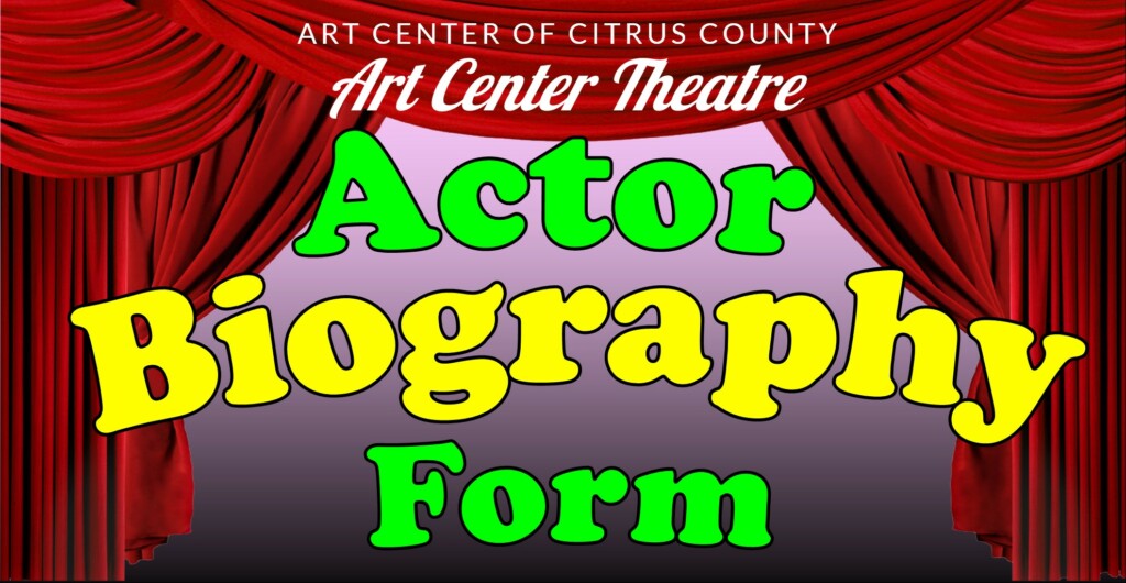 Actor Biography Form