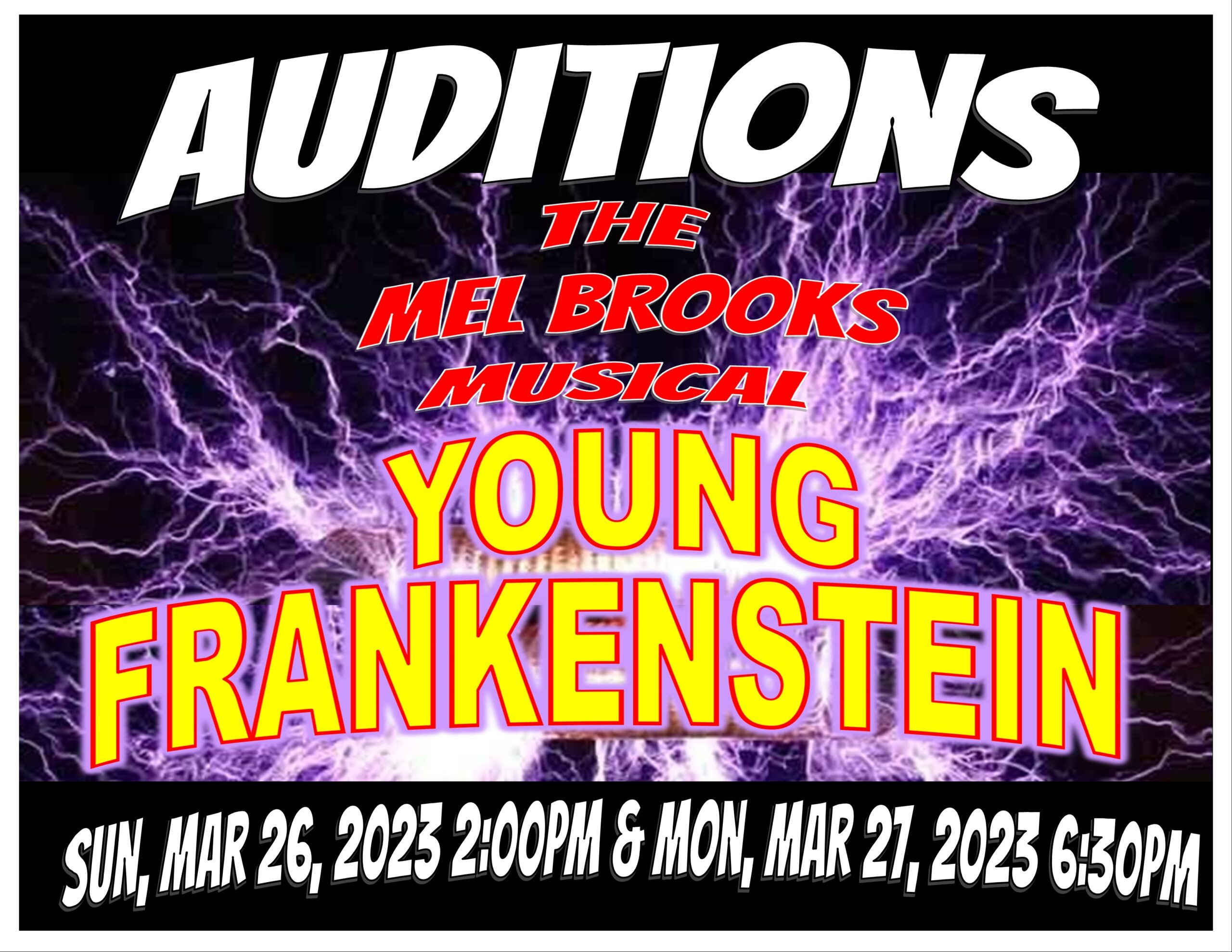 Auditions: Art Center Summer Musical Young Frankenstein