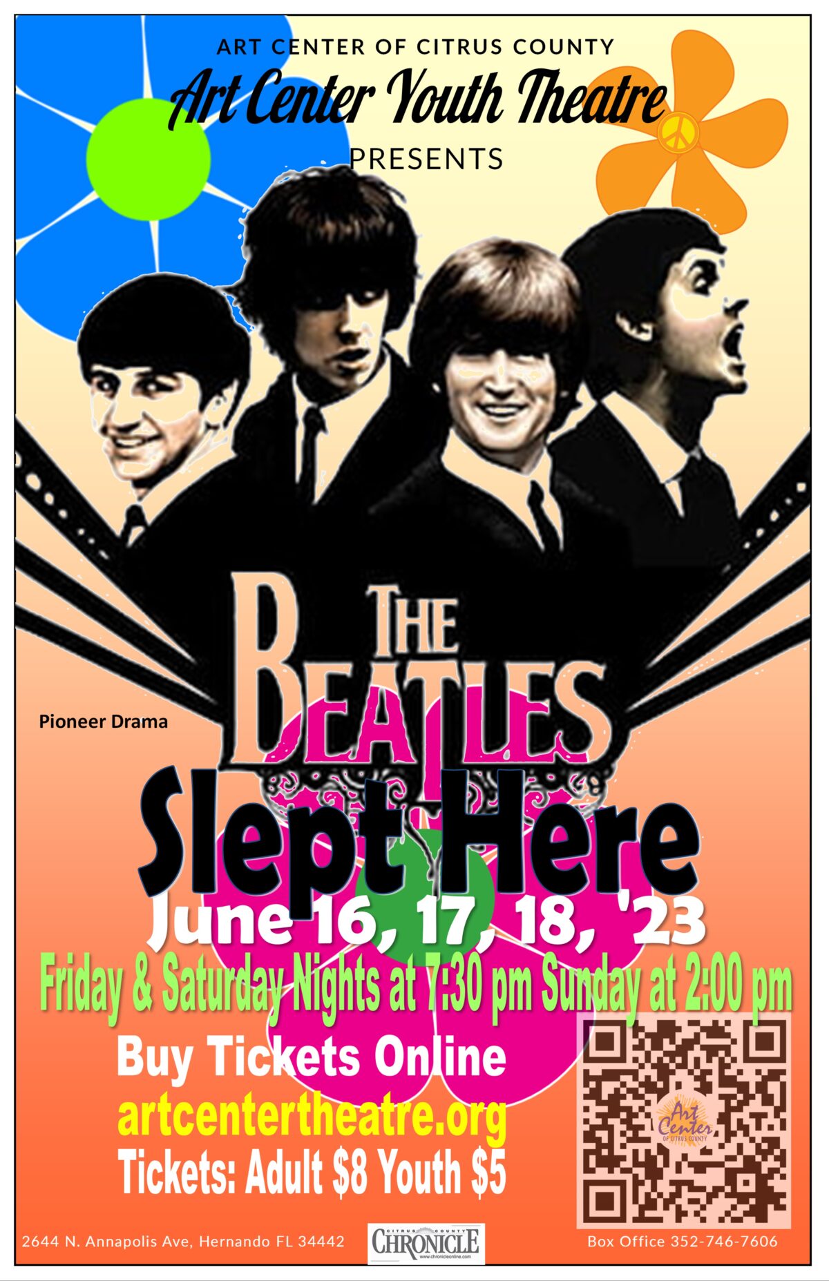 Art Center Youth Theatre Presents: The Beatles Slept Here June 16, 17, 18
