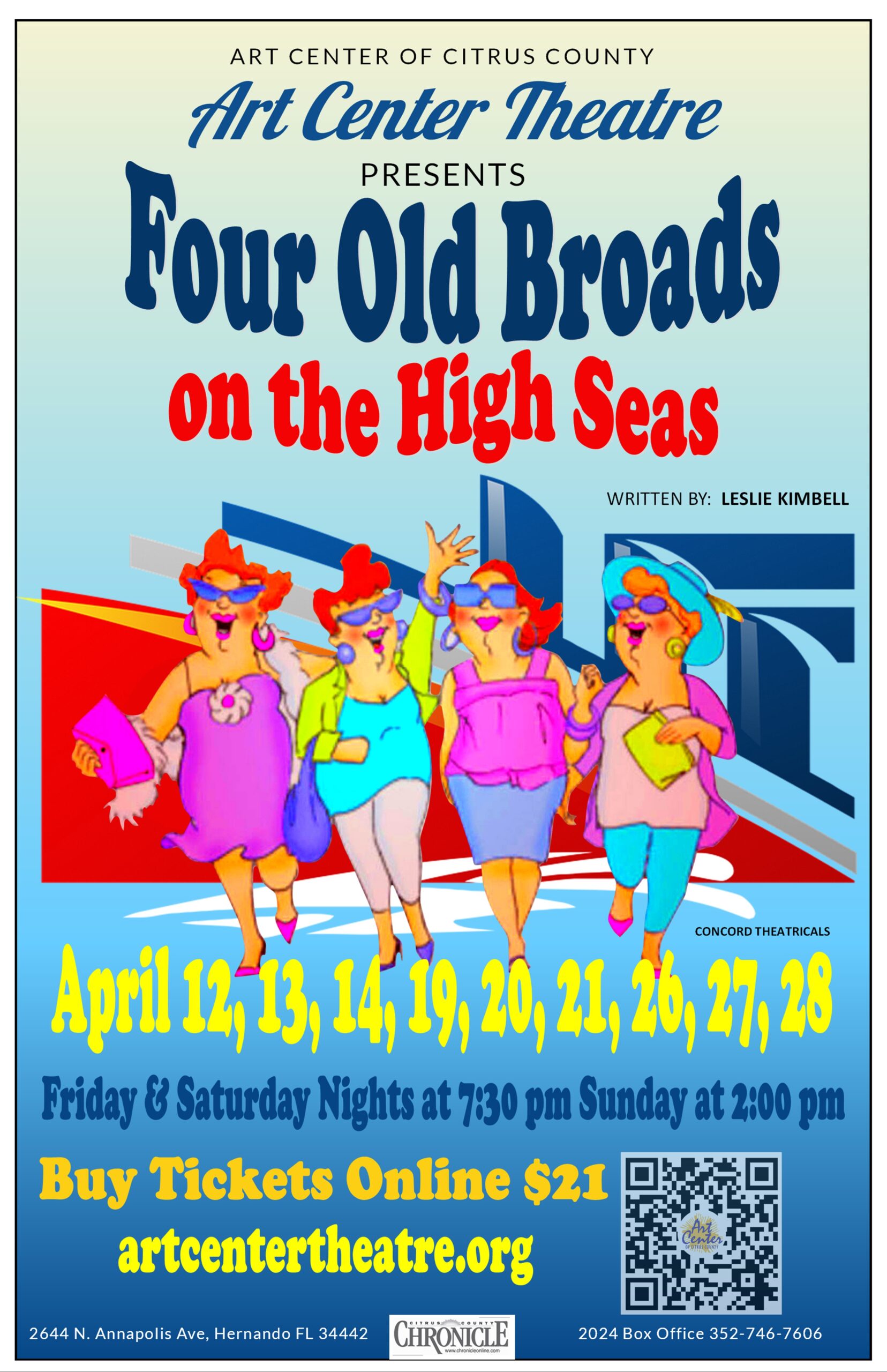Art Center Theatre Presents: Four Old Broads on the High Seas
