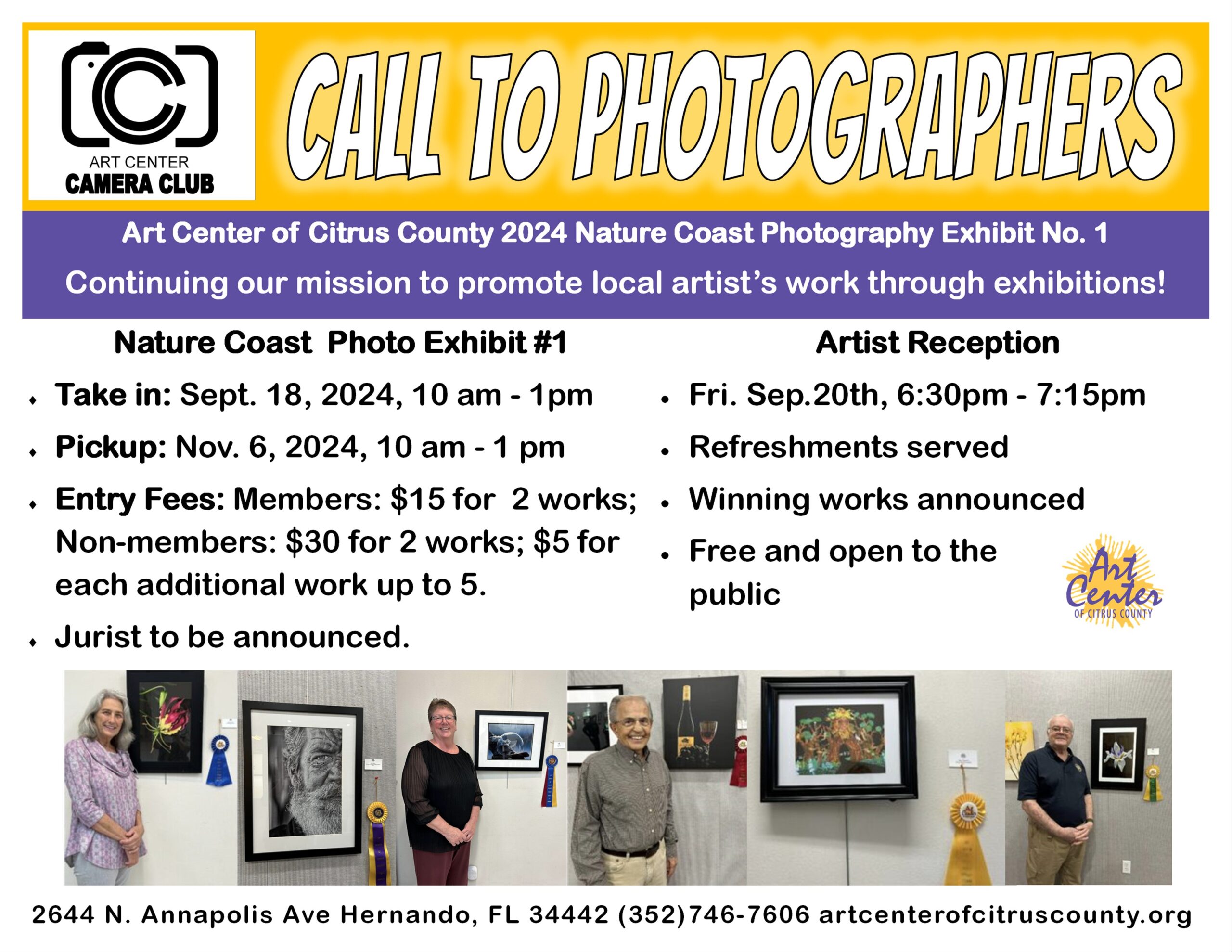 Call to Photographers – Nature Coast Photography Exhibit No.1 Sept, 18 @ 10:00 am