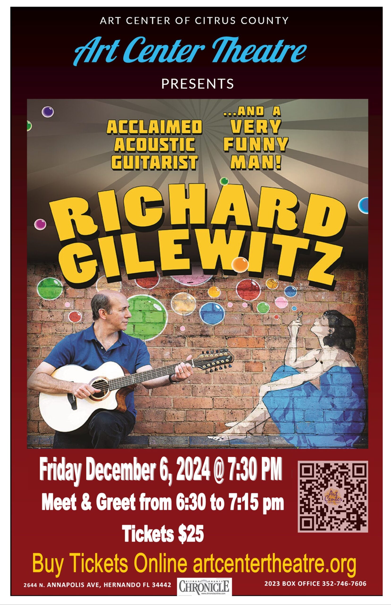 Art Center Theatre Presents: Richard Gilewitz Guitar Concert