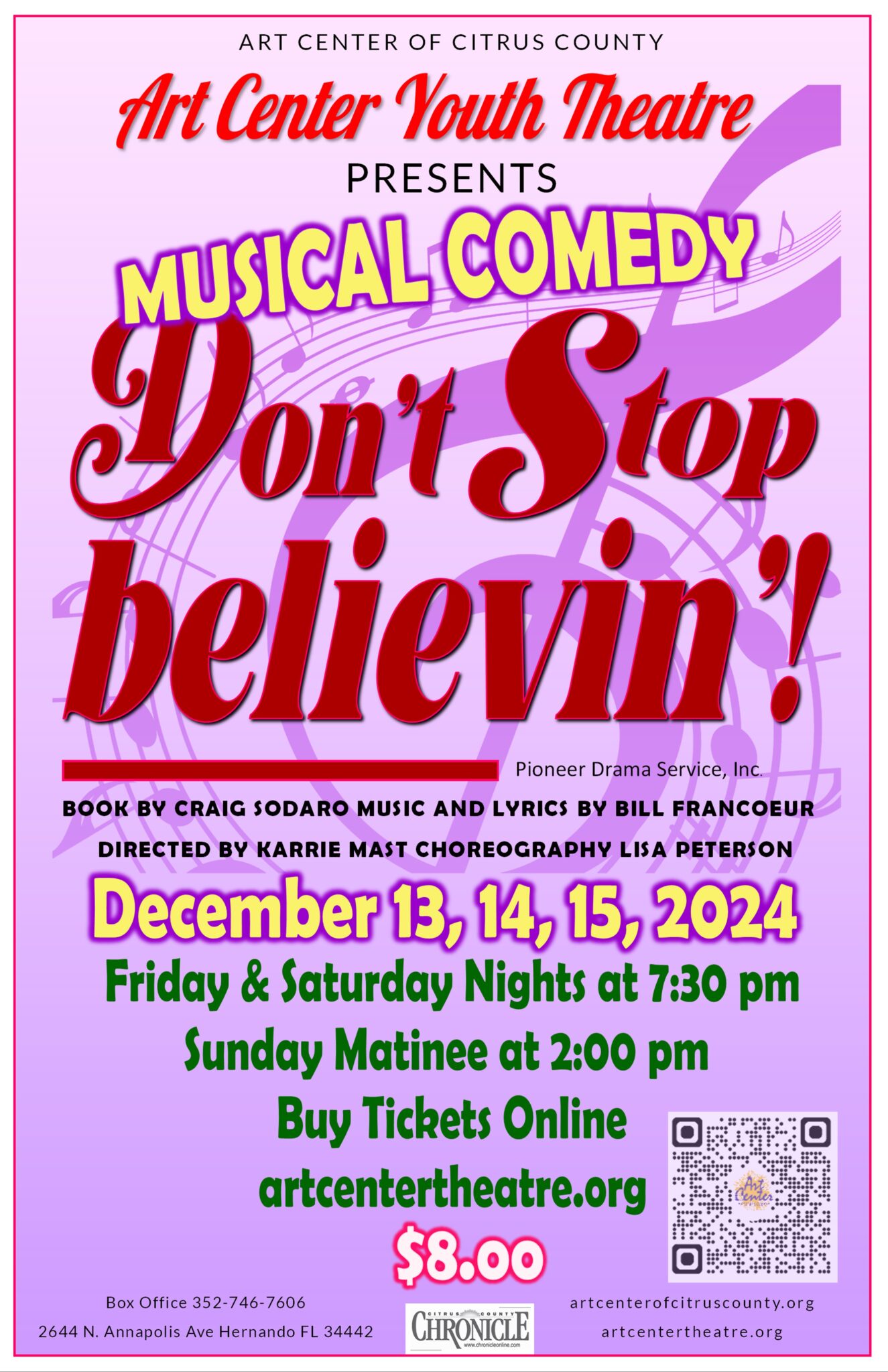 Art Center Youth Theatre Presents: Don’t Stop Believin’! – ART CENTER ...