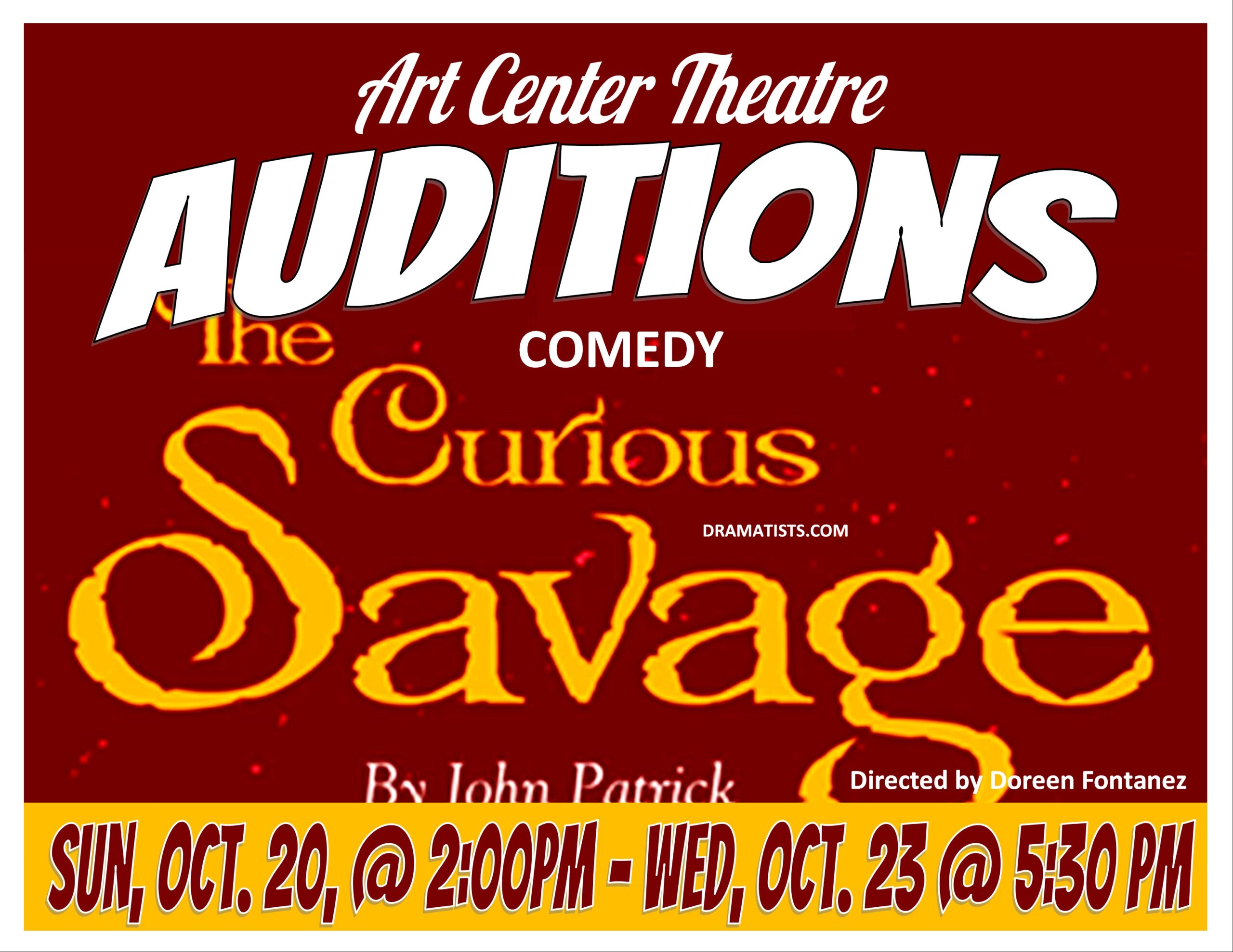 Audition Notice: The Curious Savage, Comedy