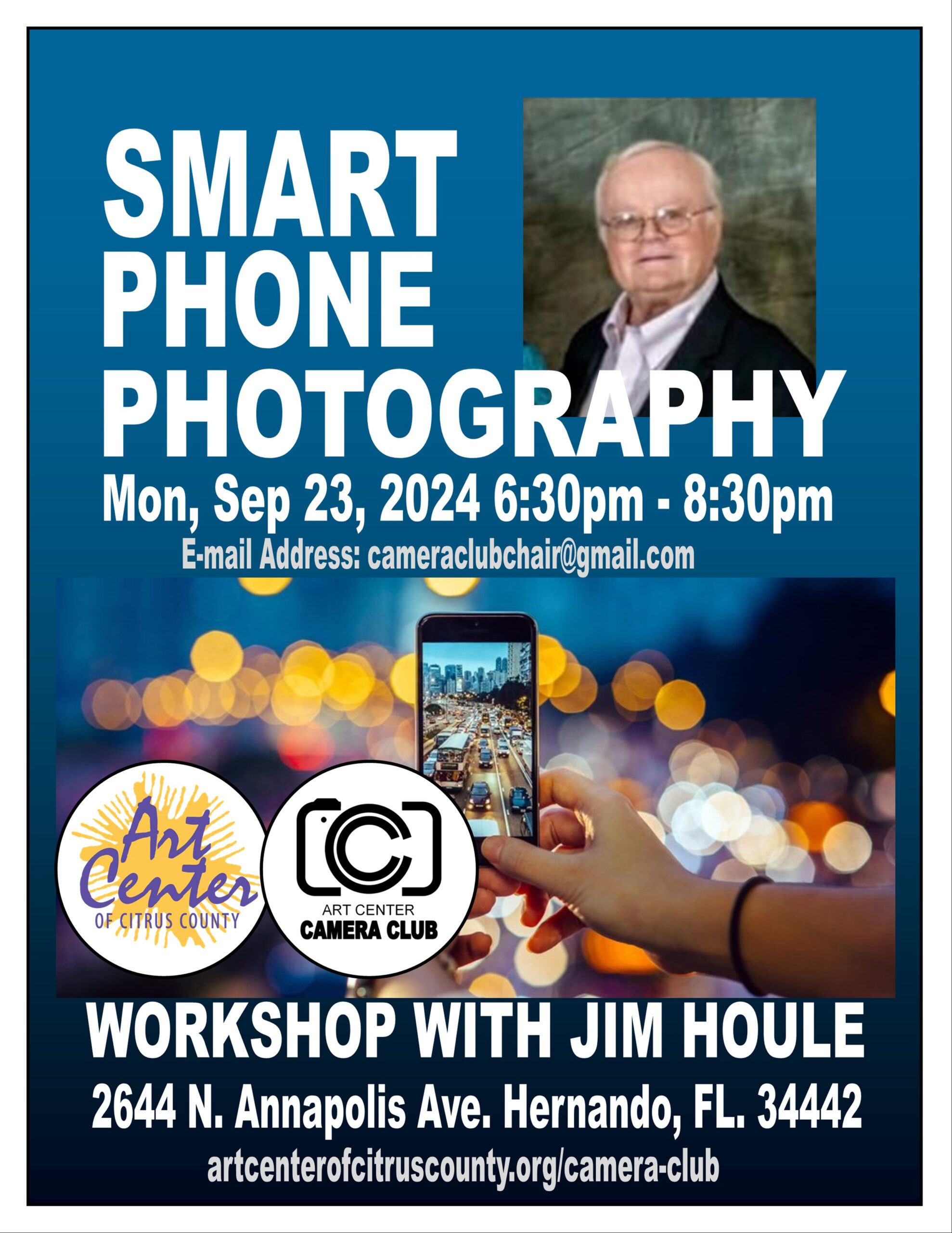 Camera Club: Smartphone Photography, Mon, Sep 23, 2024 6:30pm – 8:30pm