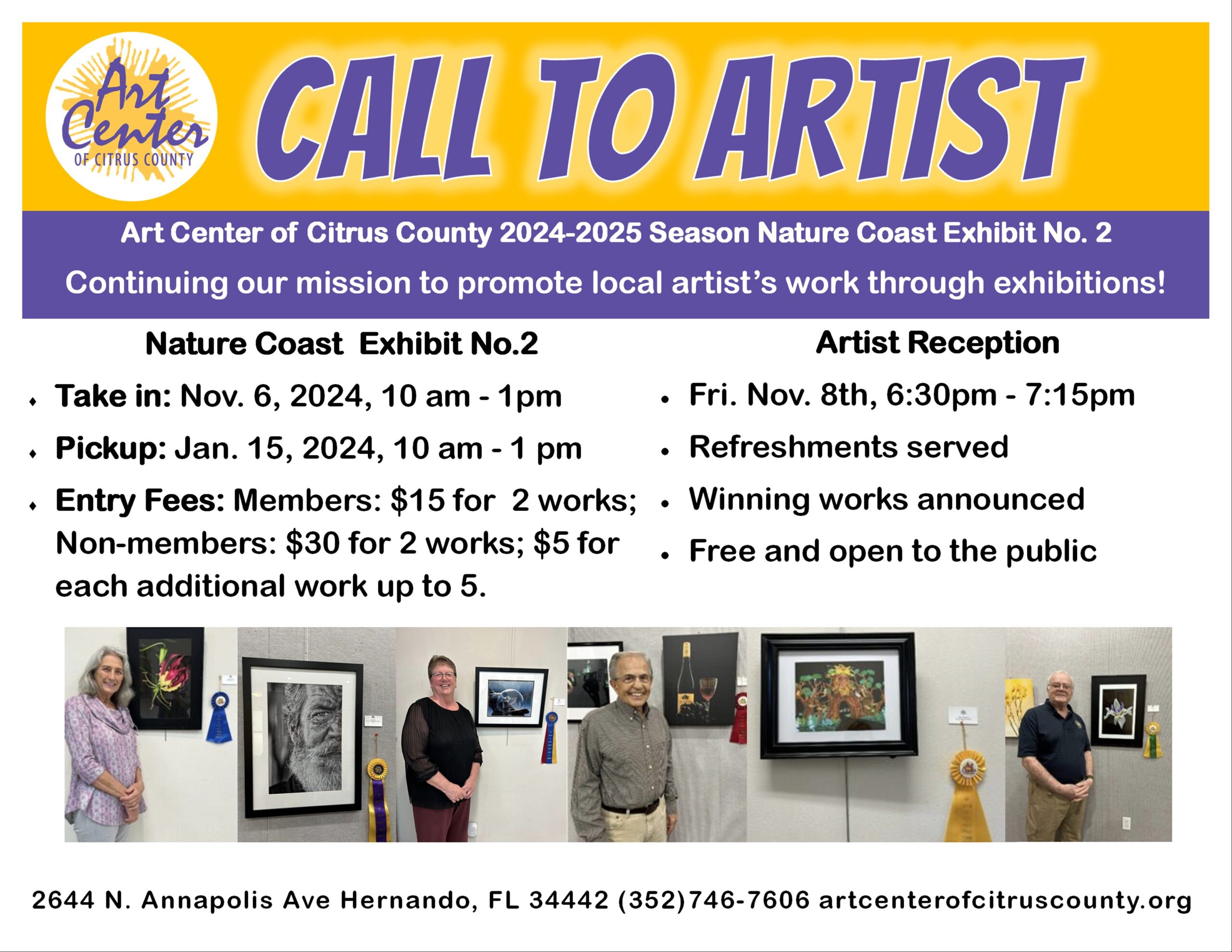 Call to Artist – Nature Coast Exhibit No.2 Nov, 6 @ 10:00 am