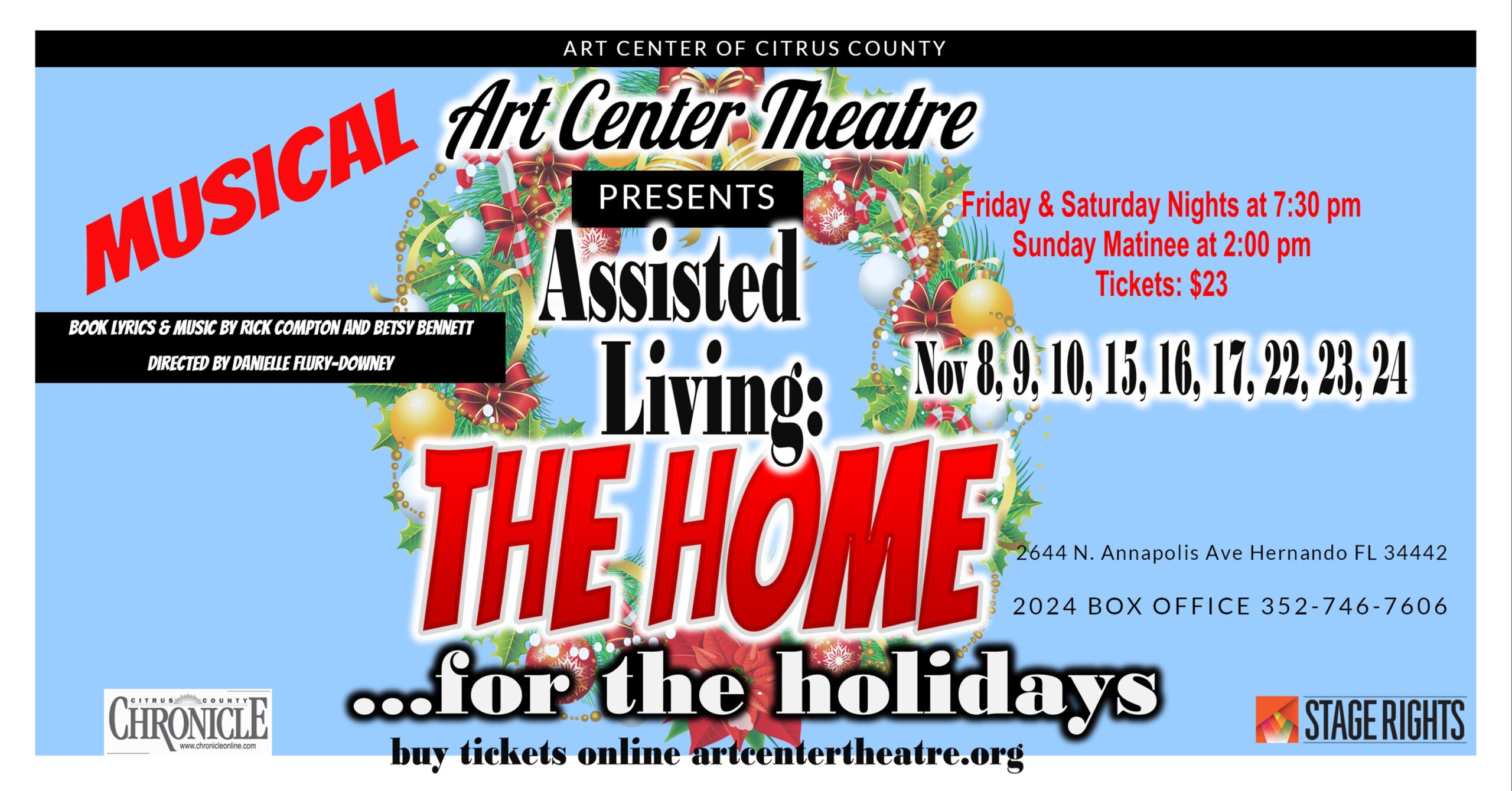 Art Center Theatre Presents: Assisted Living – THE HOME… for the Holidays