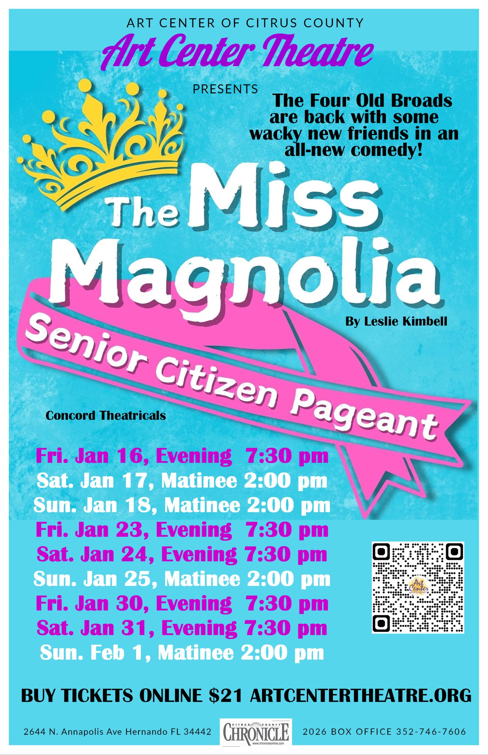 Art Center Theatre Presents: The Miss Magnolia Pageant, Comedy