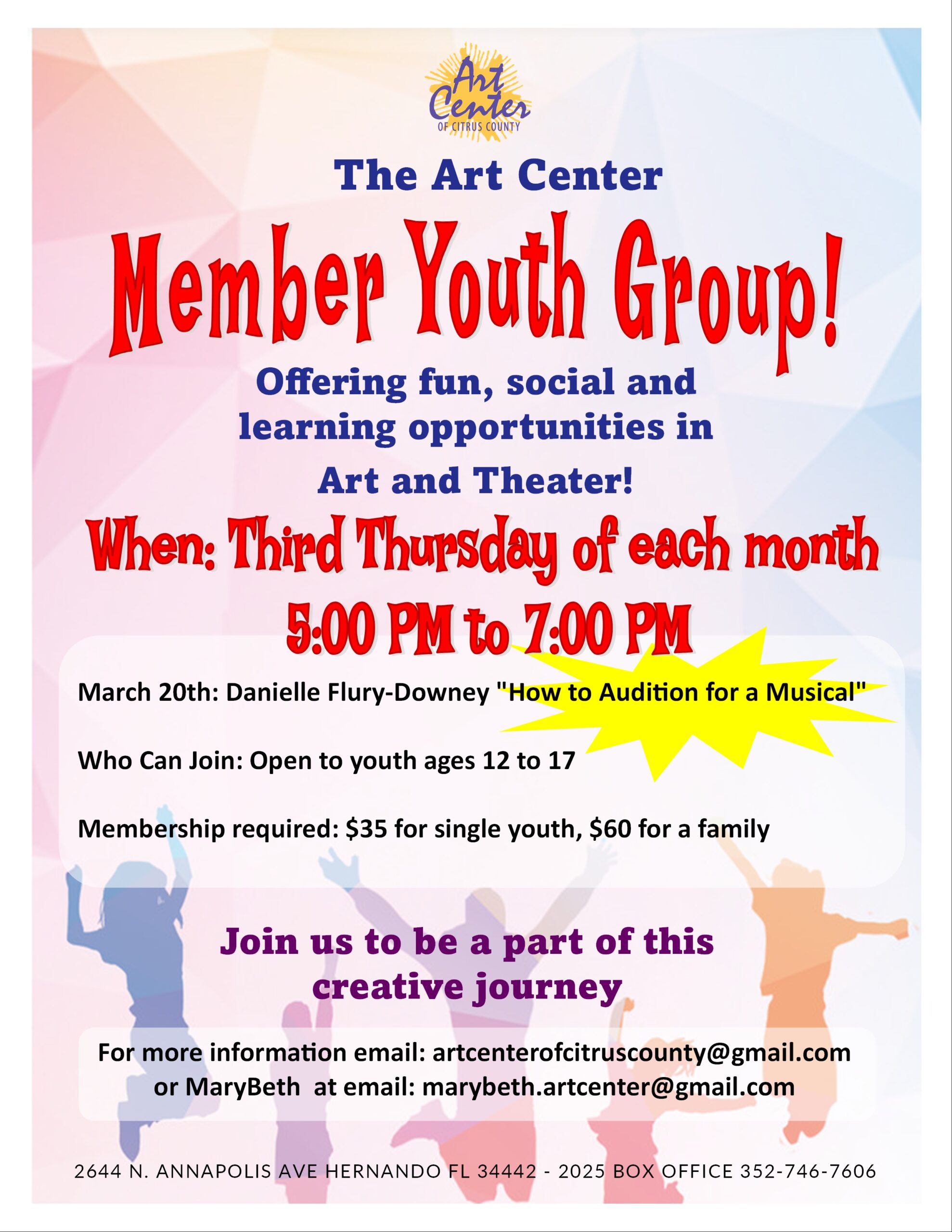 Art Center Youth Group Meeting – ART CENTER OF CITRUS COUNTY