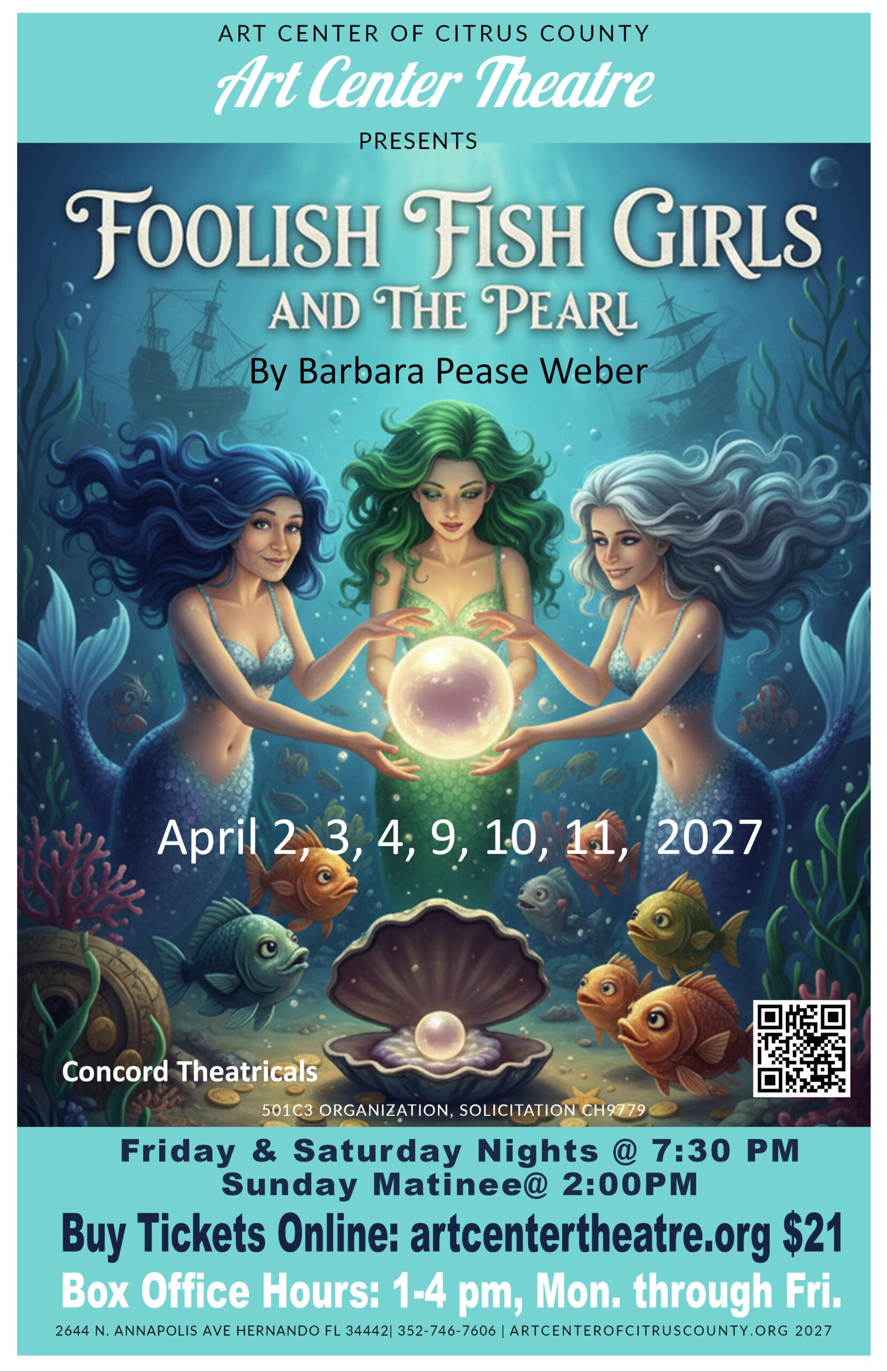 Art Center Theatre Presents: Foolish Fish Girls and the Pearl