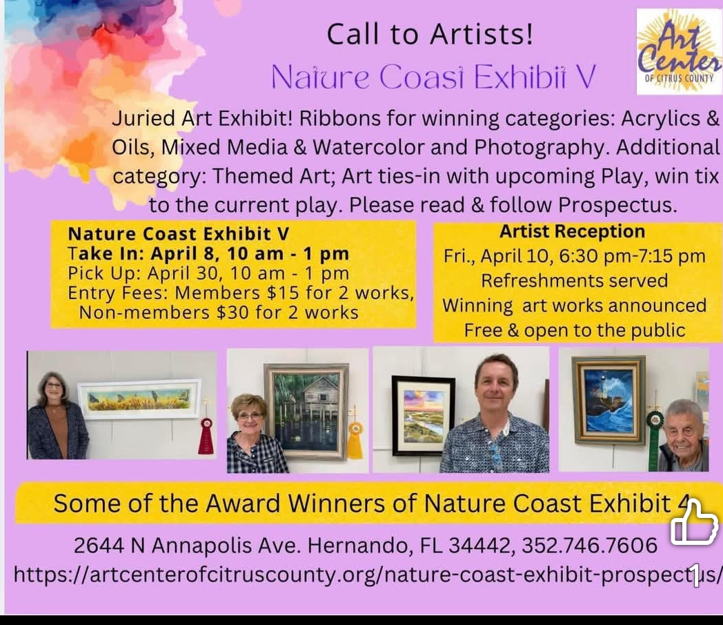Call to Artist Nature Coast Exhibit #5