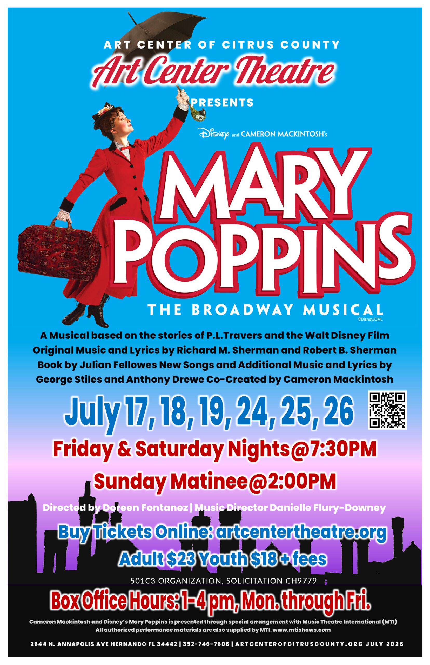 Art Center Theatre Presents: Mary Poppins The Broadway Musical