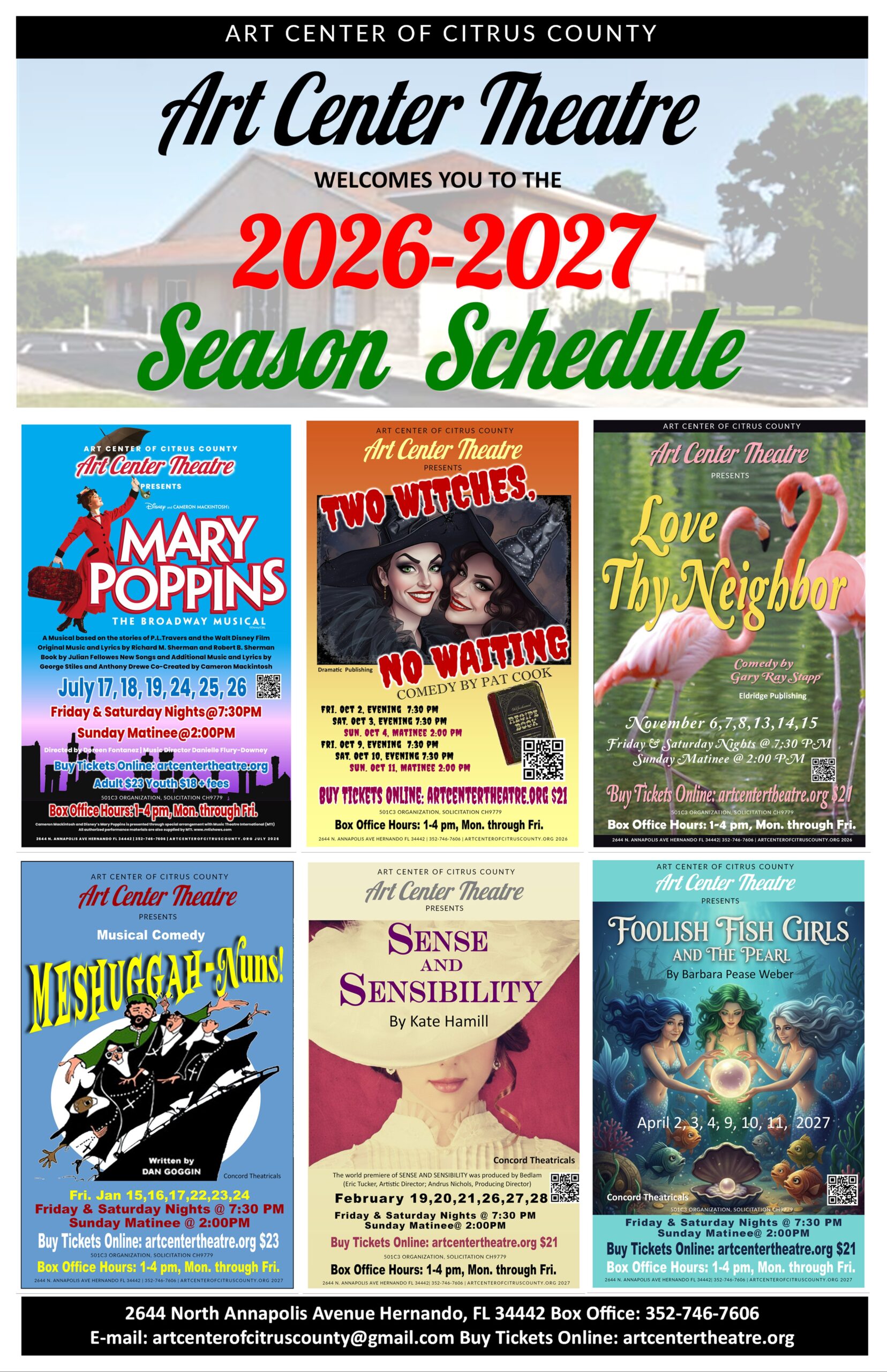 Art Center Theatre: 2026-2027 Season Passes For Sale Online
