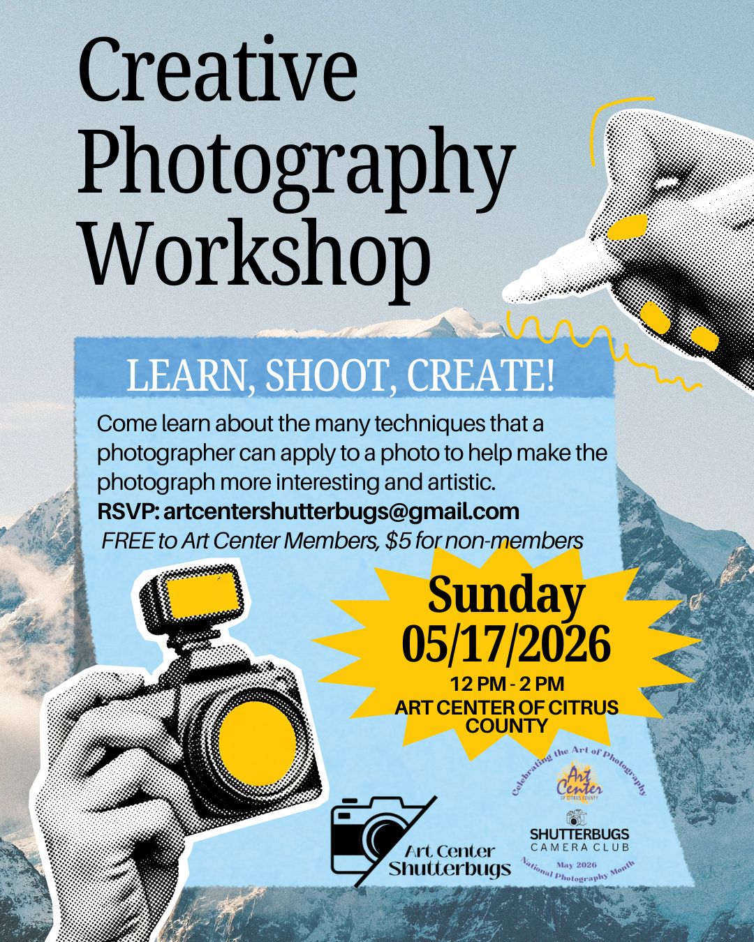 Creative Photography Workshop to Explore Composition Techniques at the Art Center of Citrus County